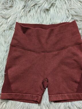 JoyLab High-Waist Seamless Bike Shorts in Rust